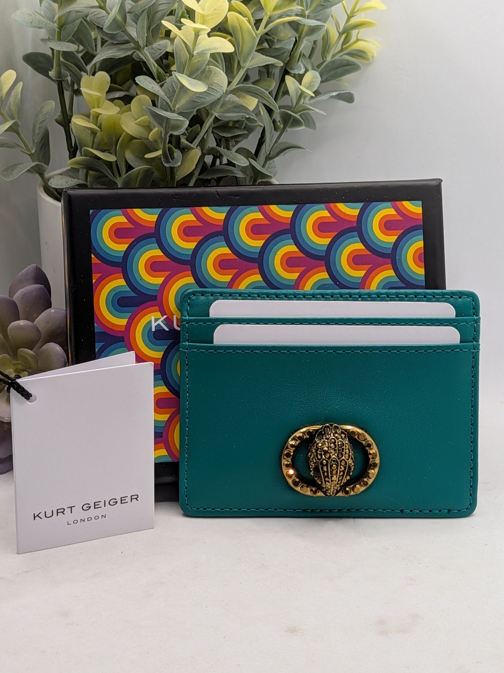 Kurt Geiger Teal Cardholder NWT